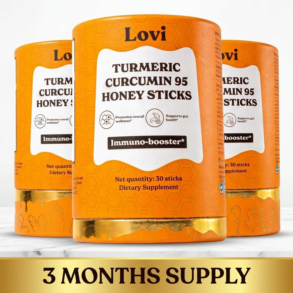 Tumeric Curcumin Honey Sticks (3 Months)