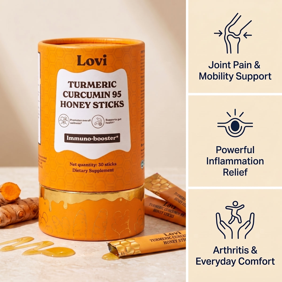 Tumeric Curcumin Honey Sticks