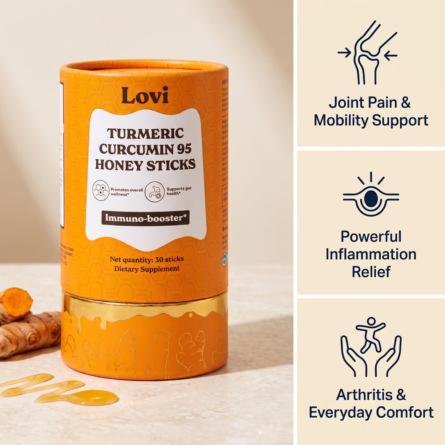 Tumeric Curcumin Honey Sticks
